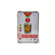 MOLDE RECTANGULAR DE ALUMINIO EXTRA FUERTE CON TAPA GOLDERY PACK X 5