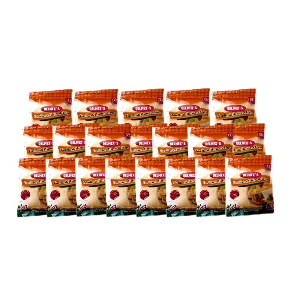 TORTILLAS DE HARINA DE TRIGO ESTILO BURRITO DELMEXS CAJA (20 X 540 G)