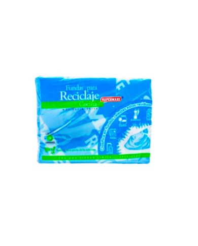FUNDAS DE BASURA PARA COCINA AZUL SUPERMAXI X 10 UND