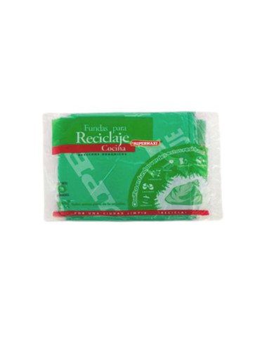 FUNDAS DE BASURA PARA COCINA VERDE SUPERMAXI X 10 UND