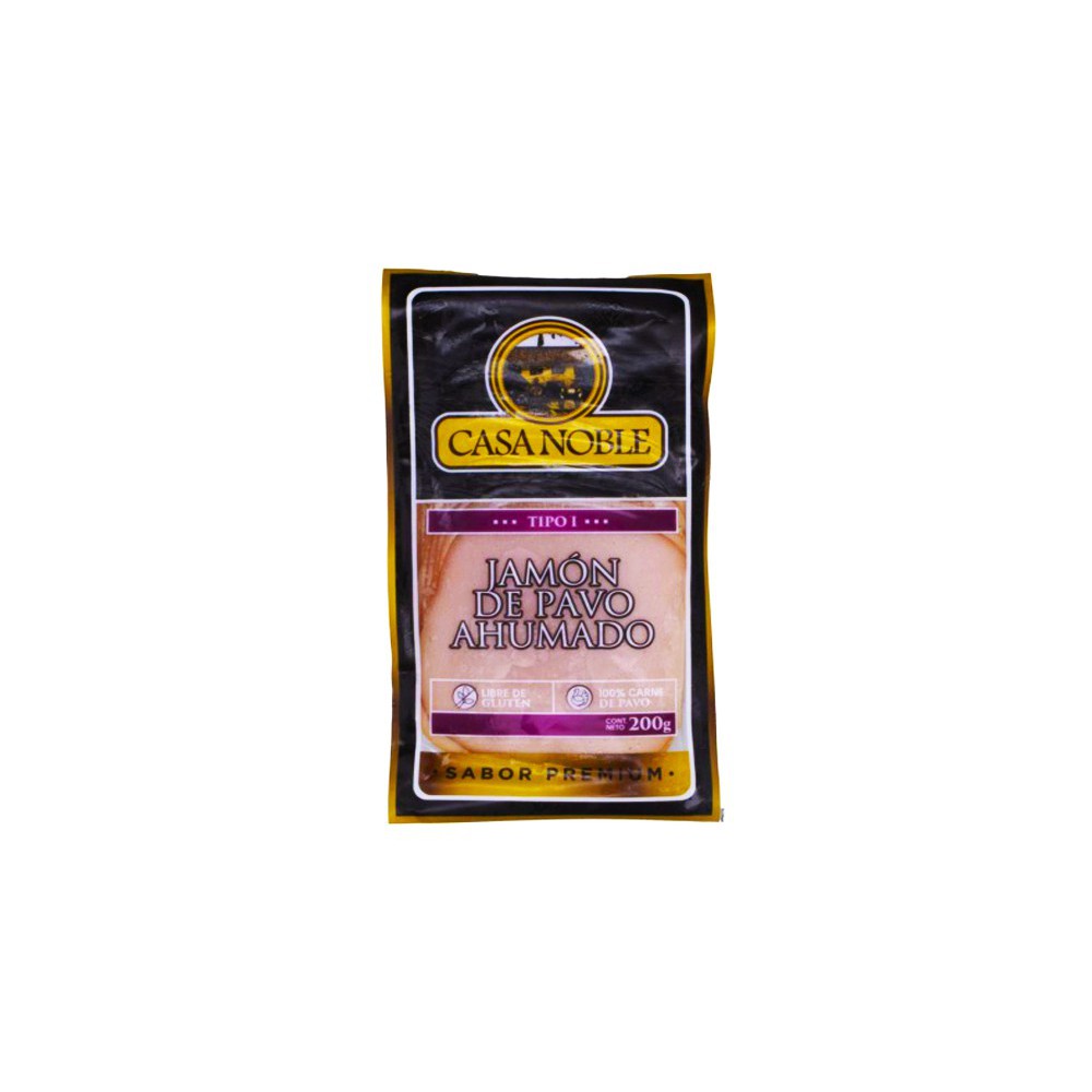 JAMON DE PAVO AHUMADO TIPO I CASA NOBLE CAJA (10 X 200 G)