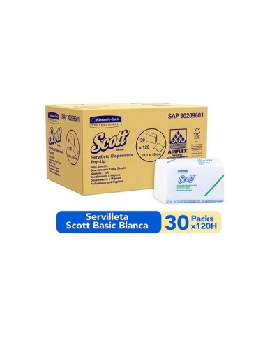 SERVILLETA DISPENSADA HOJA SENCILLA SCOTT ECONOMICA X 120