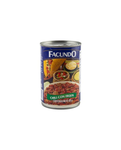 FREJOL CON CHILI FACUNDO LATA 425 G