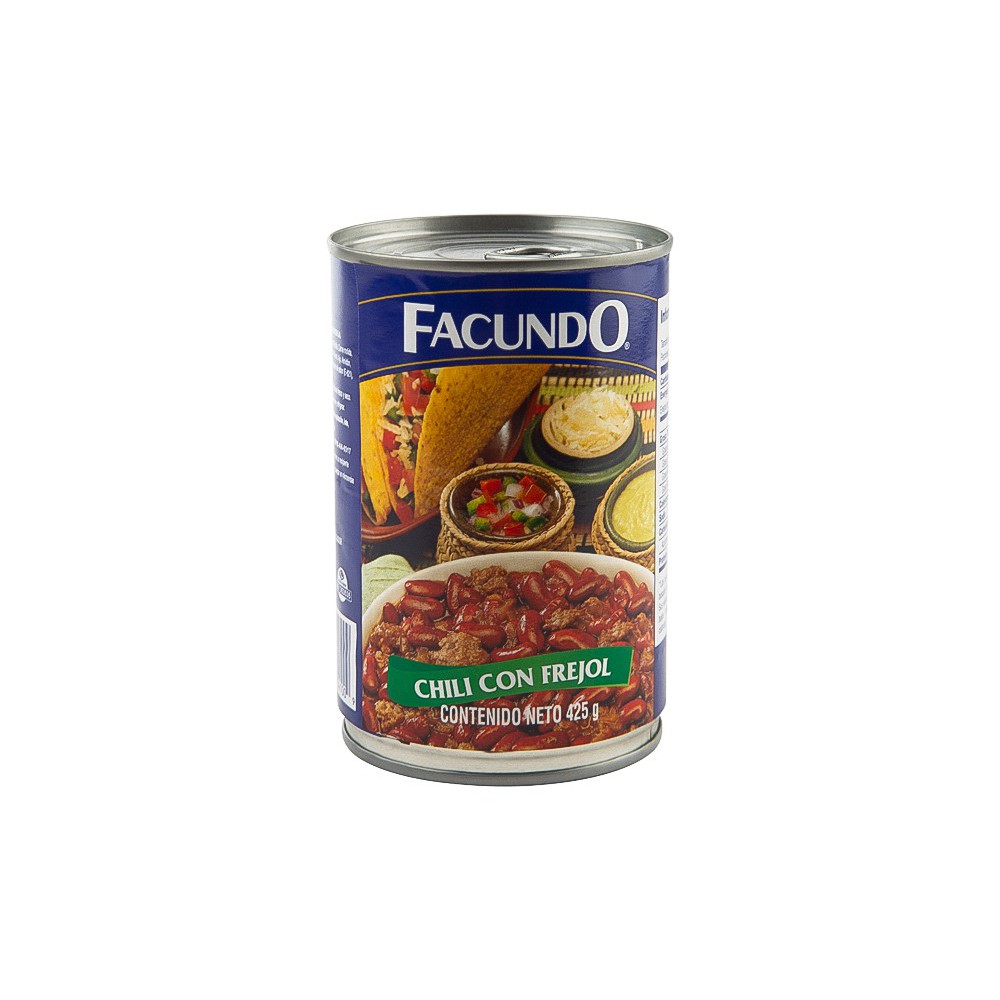 FREJOL CON CHILI FACUNDO LATA 425 G