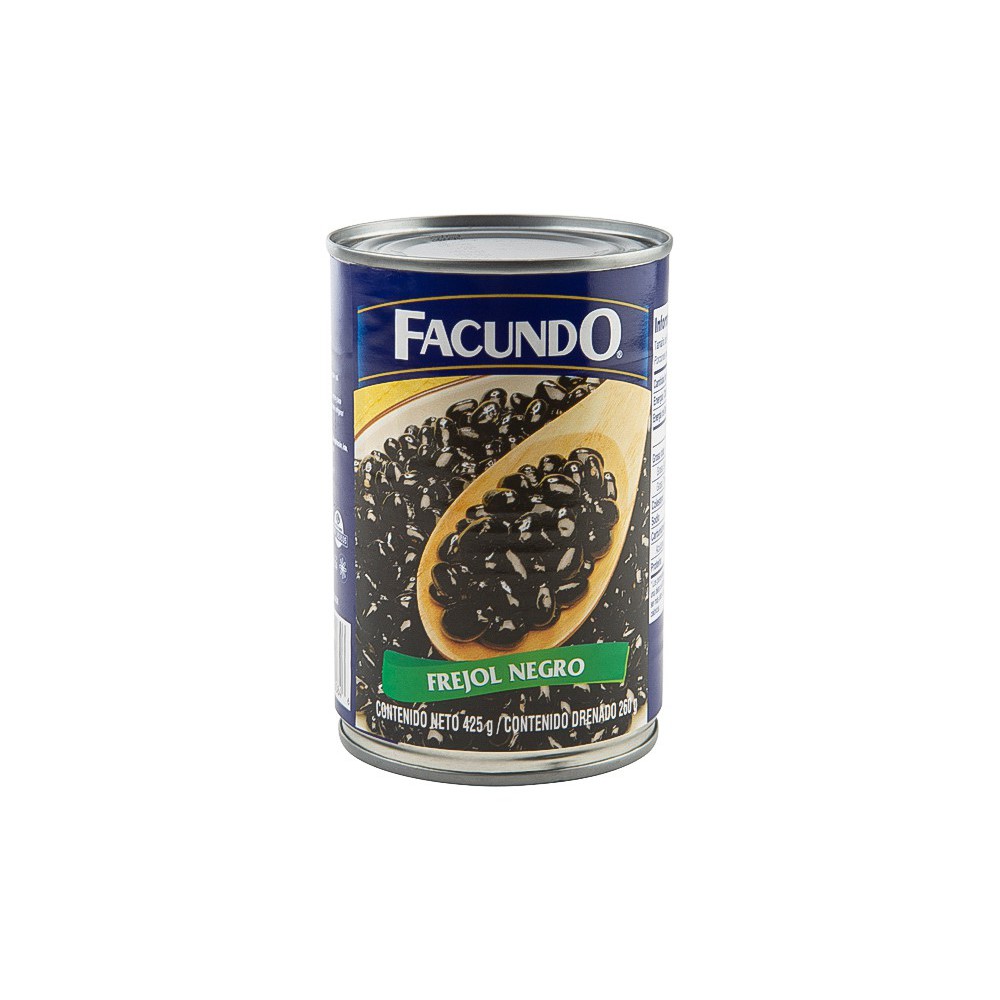 FREJOL NEGRO FACUNDO LATA 425 G