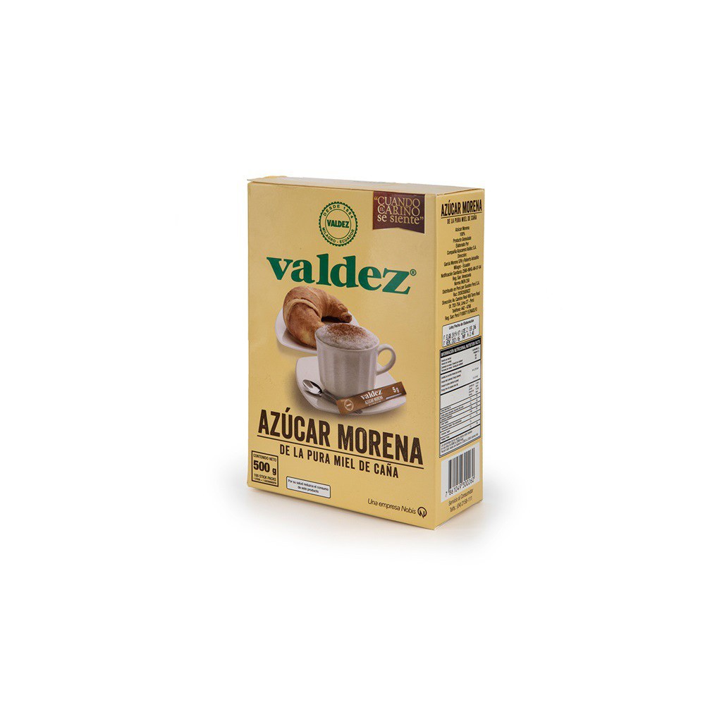 AZUCAR MORENA VALDEZ 500 G (100 X 5 G)