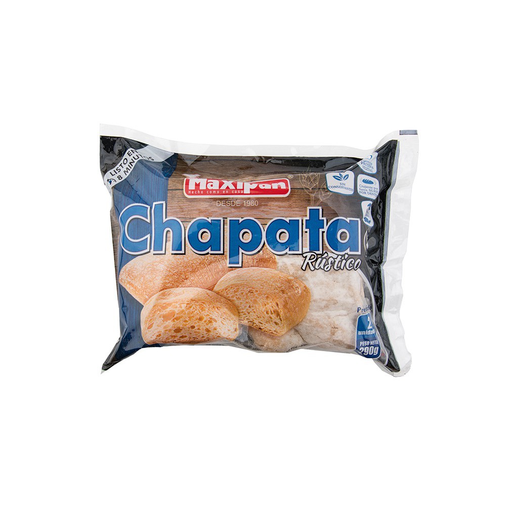 CHAPATA RÚSTICO PRECOCIDO MAXIPAN 290 G (2 X 145 G)