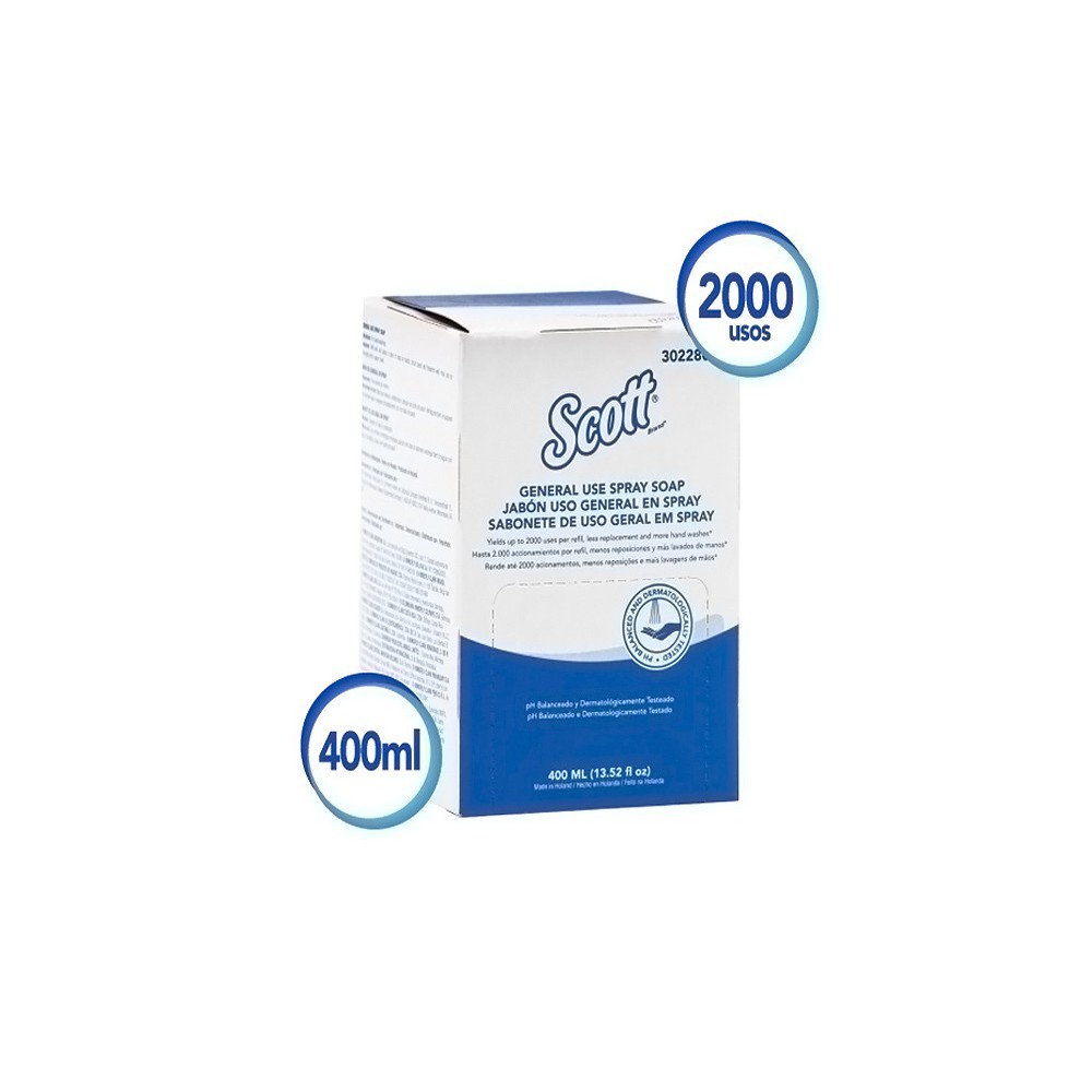 JABON LIQUIDO DE MANOS 2000 USOS SCOTT SPRAY 400 ML (30228058)