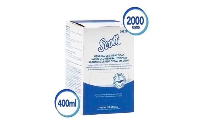 JABON LIQUIDO DE MANOS 2000 USOS SCOTT SPRAY 400 ML (30228058)
