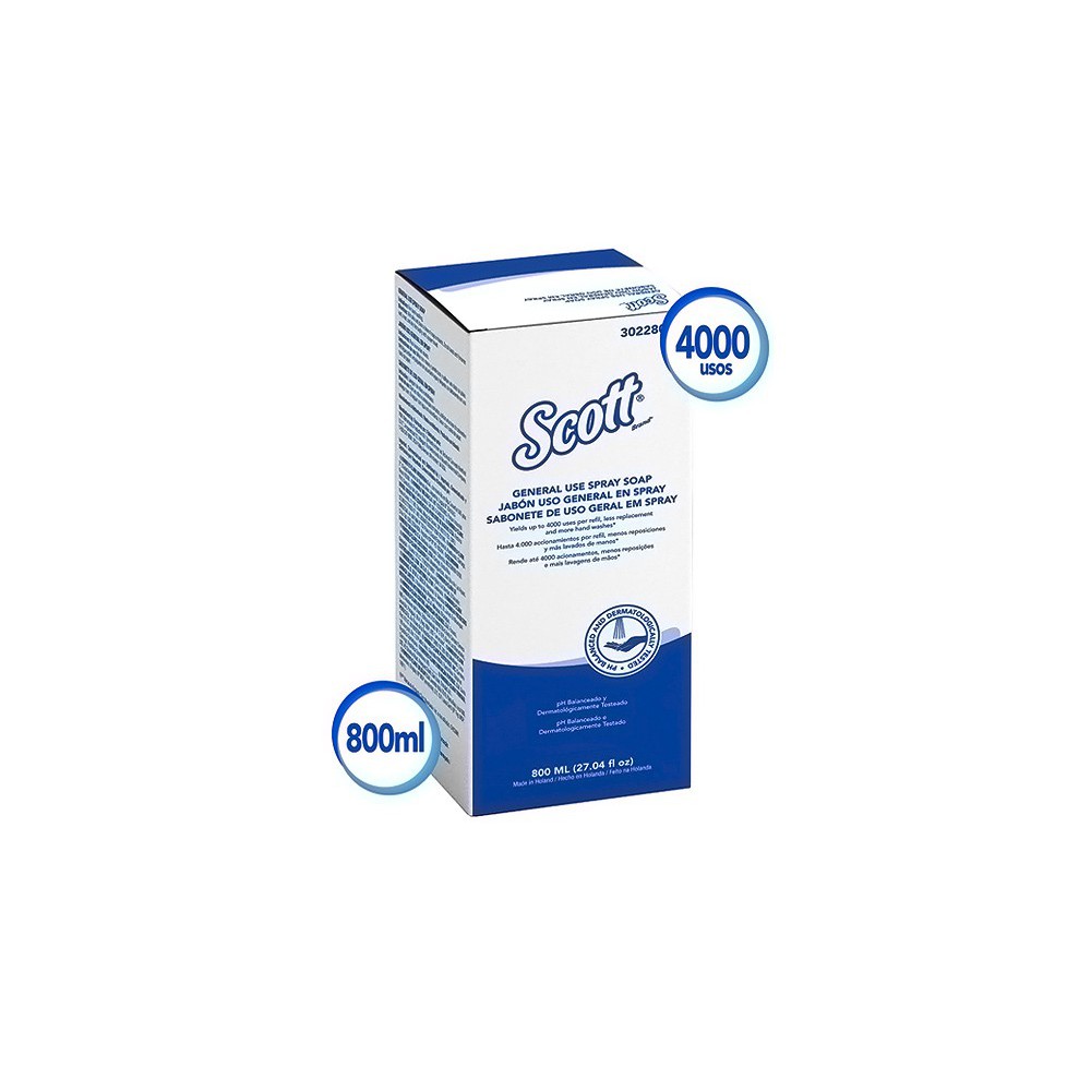 JABON LIQUIDO DE MANOS 4000 USOS SCOTT SPRAY 800 ML (30228094)