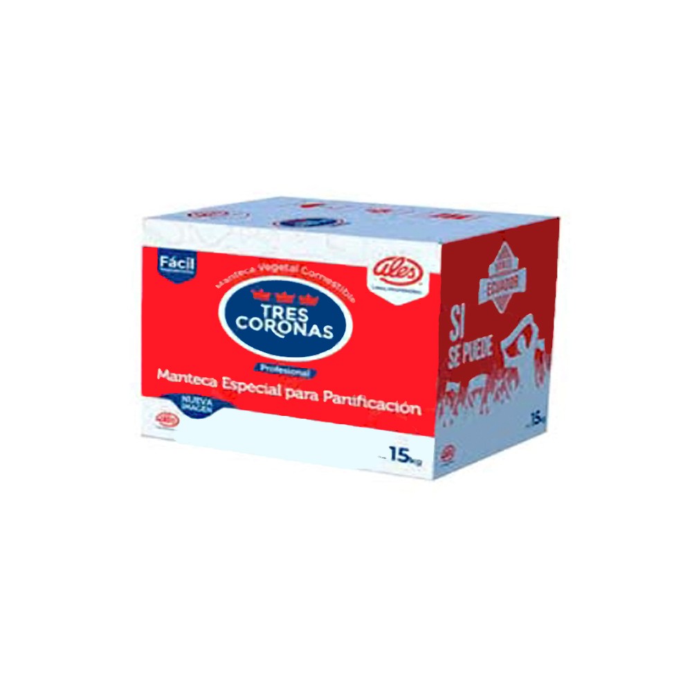 MANTECA VEGETAL COMESTIBLE TRES CORONAS 15 KG