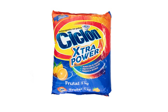 DETERGENTE EN POLVO FRUTAL XTRA POWER CICLON 5 KG