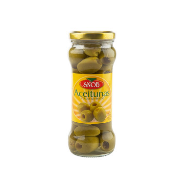 ACEITUNAS VERDES SIN HUESO SNOB 240 G