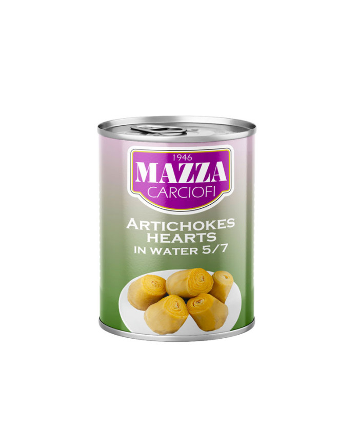 CORAZONES DE ALCACHOFA EN AGUA 5/7 LATA MAZZA 400 G
