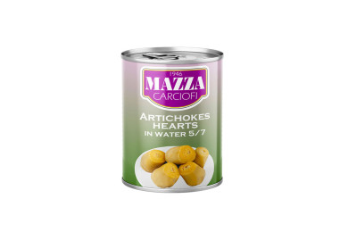 CORAZONES DE ALCACHOFA EN AGUA 5/7 LATA MAZZA 400 G