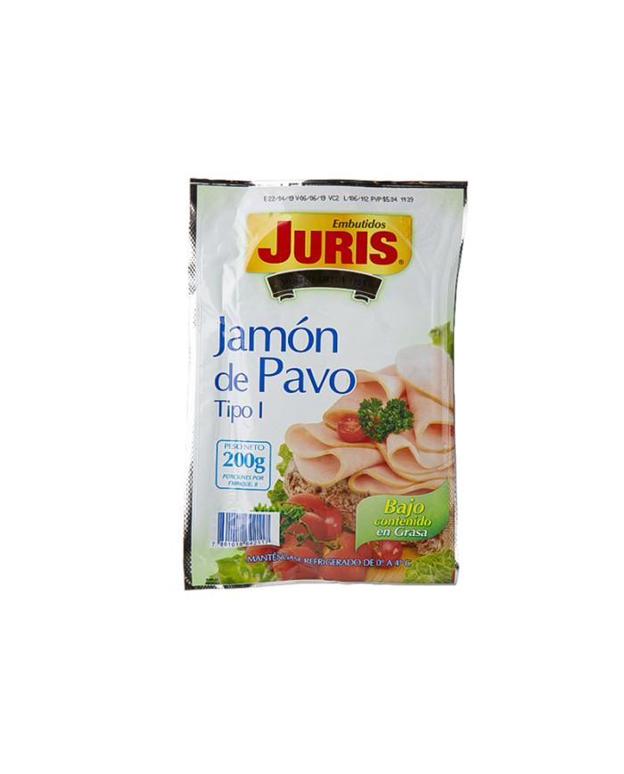 JAMON DE PECHUGA DE PAVO TIPO I JURIS 200 G