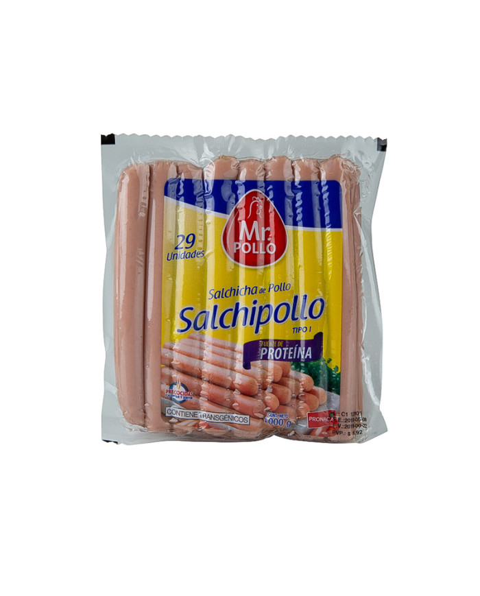 SALCHICHA POLLO TIPO I MR POLLO 1 KG (X 29)