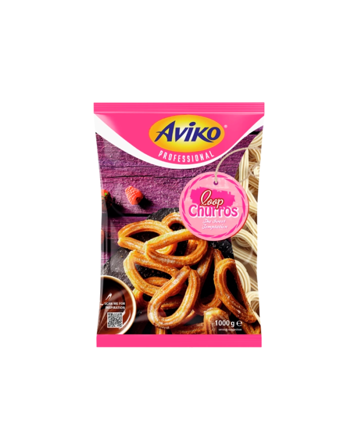 CHURROS EN LAZO CONGELADOS IQF AVIKO 1 KG
