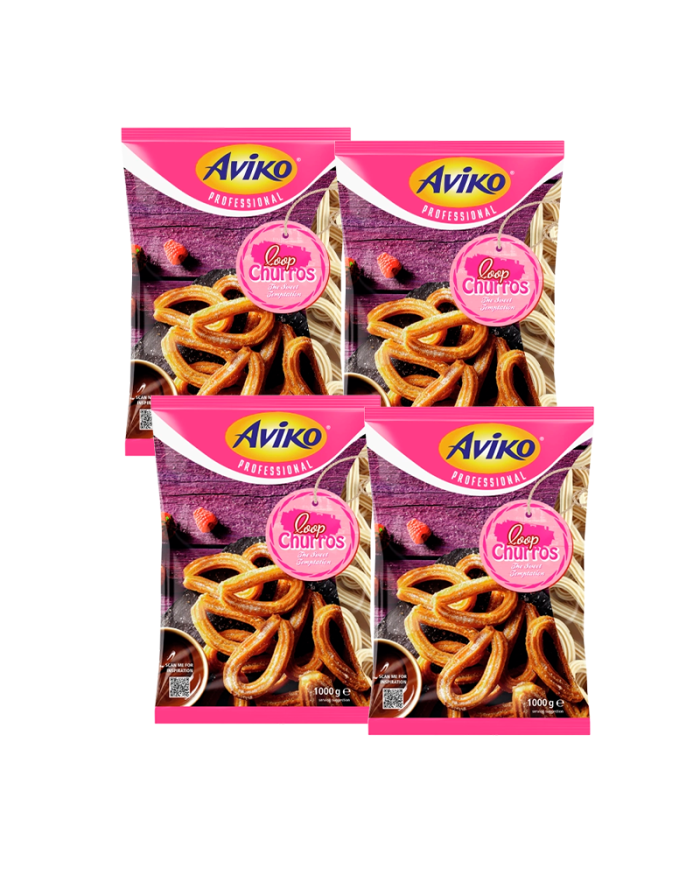 CHURROS EN LAZO CONGELADOS IQF AVIKO CAJA (4 X1 KG)