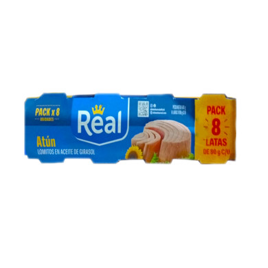 ATUN ACEITE DE GIRASOL REAL ABRE FACIL 640 G (8 X 80 G)