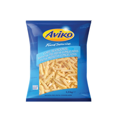 PAPAS FRITAS PRECOCIDAS LISAS ULTRACONGELADAS AVIKO 2.5 KG (CALIBRE 11MM) CAJA (4 X 2.5 KG)
