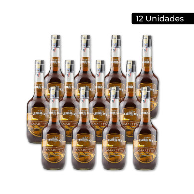 LICOR CREMA ALMENDRA AMARETTO CARIBBEANS CAJA (12 X 750 ML)