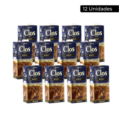 VINO TINTO MERLOT PIRQUE CLOS TETRAPACK CAJA (12 X 1 LT)