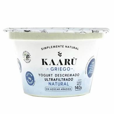 YOGURT GRIEGO NATURAL DESCREMADO KAARU 140 GR