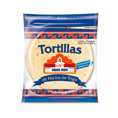 TORTILLAS DE HARINA DE TRIGO MAMA FANNY 250 GR