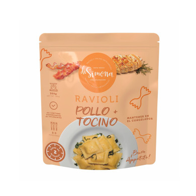 RAVIOLI CONGELADO DE POLLO Y TOCINO DI SIMONA PASTAS 300 GR