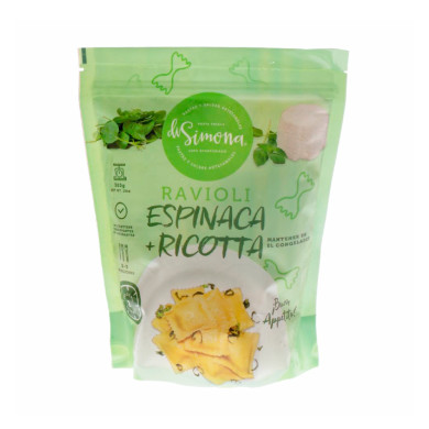 RAVIOLI CONGELADO DE ESPINACA Y RICOTTA DI SIMONA PASTAS 300 GR
