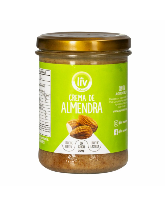 CREMA DE ALMENDRA TIPO MANTEQUILLA LIV 200 GR