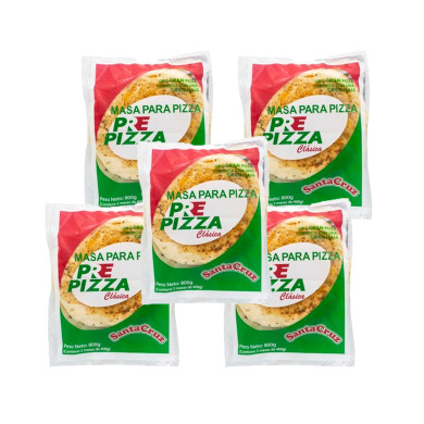 PAN PREPIZZA SANTA CRUZ CAJA (5 X 800 G)