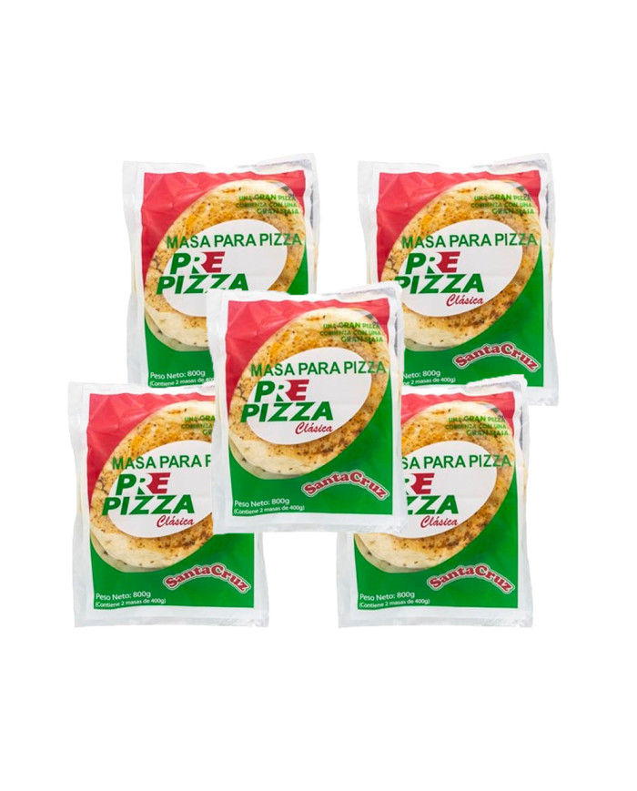 PAN PREPIZZA SANTA CRUZ CAJA (5 X 800 G)