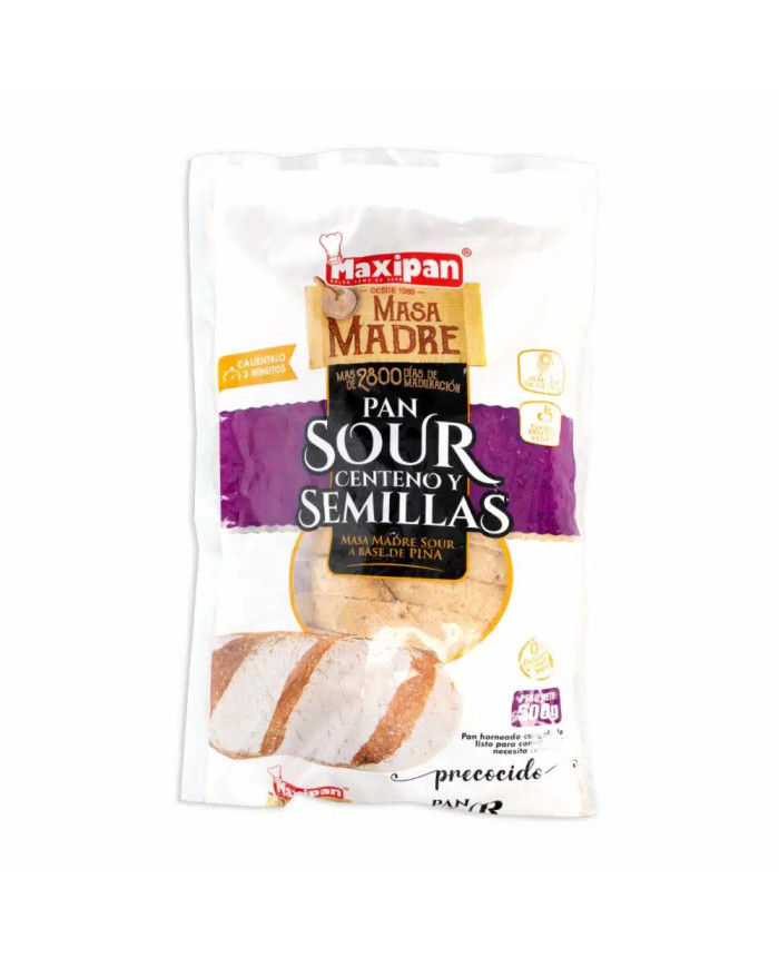 PAN SOUR DE CENTENO Y SEMILLAS MAXIPAN 500 GR