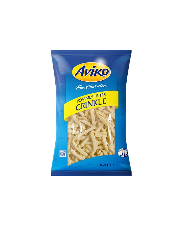 PAPAS FRITAS PRECOCIDAS RIZADAS ULTRACONGELADAS AVIKO 2.5 KG (CALIBRE 9.5MM) CAJA (4 X 2.5 KG)