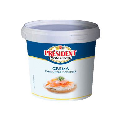 QUESO CREMA PRESIDENT BALDE 4 KILOS