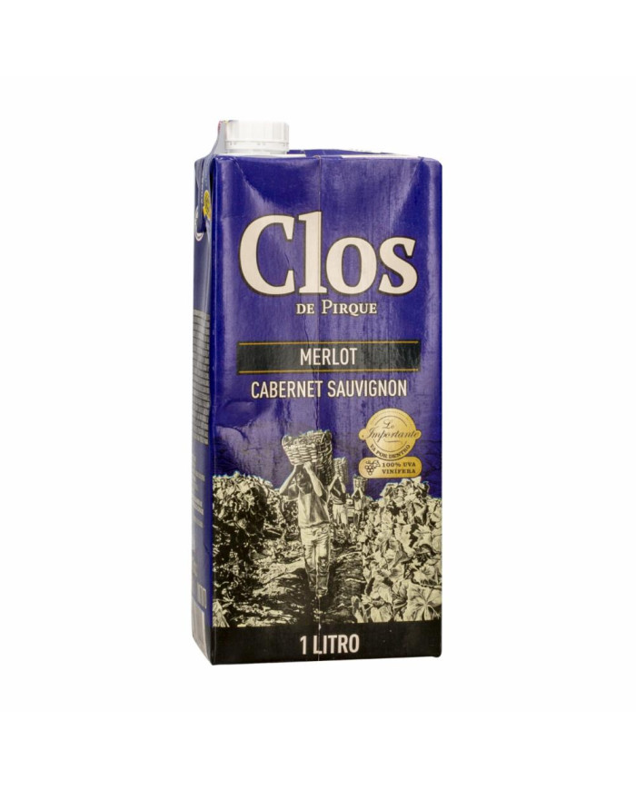 VINO TINTO MERLOT PIRQUE CLOS TETRAPACK 1LT