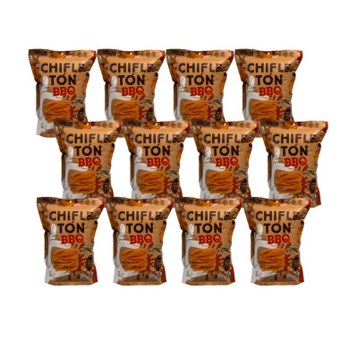 SNACK BBQ CHIFLETON CAJA (12 X 200 G)