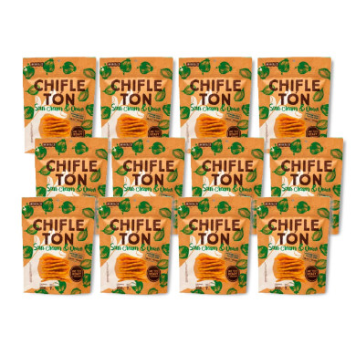 SNACK CHIFLETON SOUR CREAM AND ONION CHIFLE CAJA (12 X 200 G)