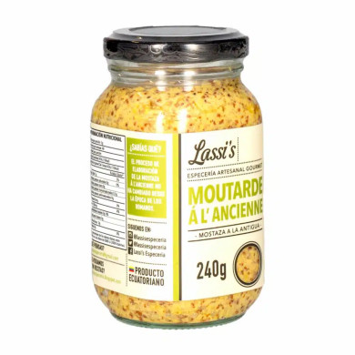 MOSTAZA DE GRANO GRUESO LASSIS A L'ANCIENNE 240 GR