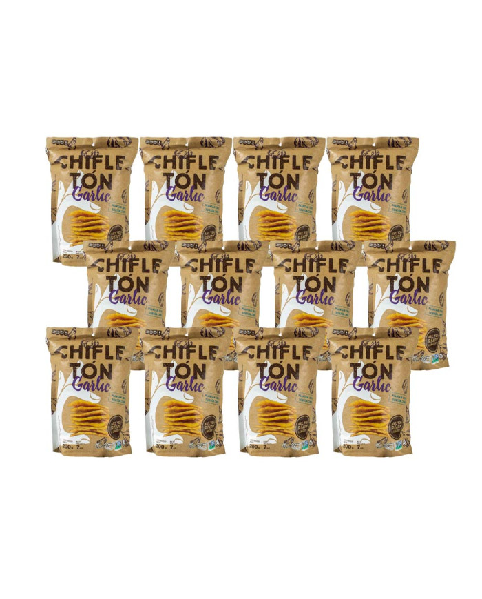 SNACK CHIFLETON TOSTON GARLIC 200 G CAJA (12 X 200 G)