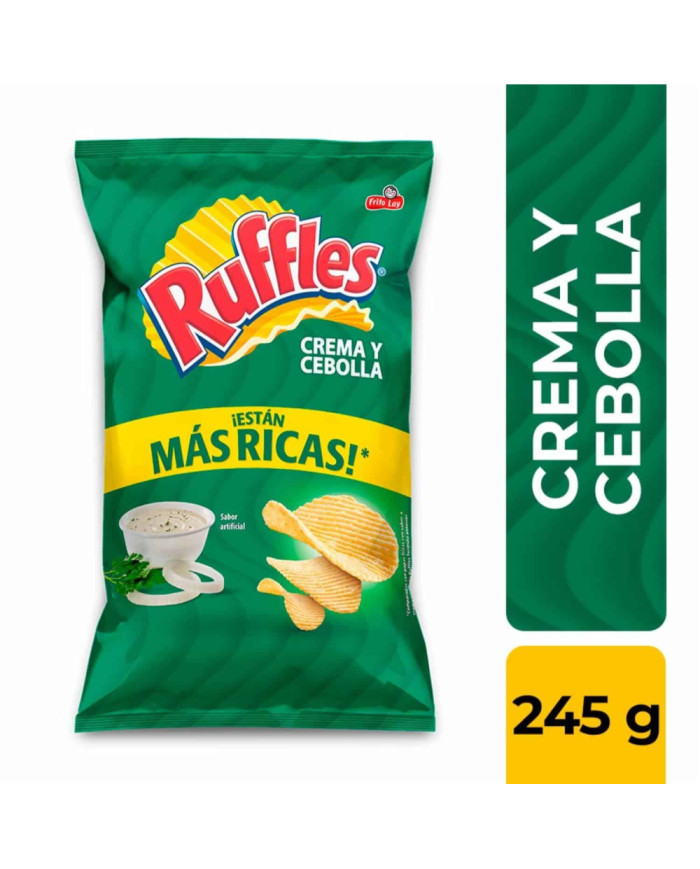 PAPAS RUFFLES CREMA Y CEBOLLA 245 GR
