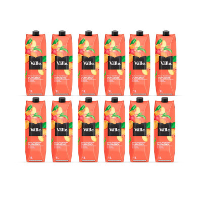 NÉCTAR DE DURAZNO DEL VALLE CAJA (12 X 1 L)