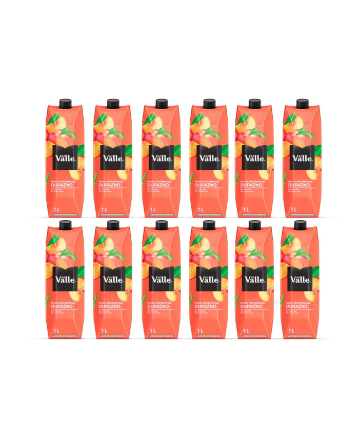 NÉCTAR DE DURAZNO DEL VALLE CAJA (12 X 1 L)