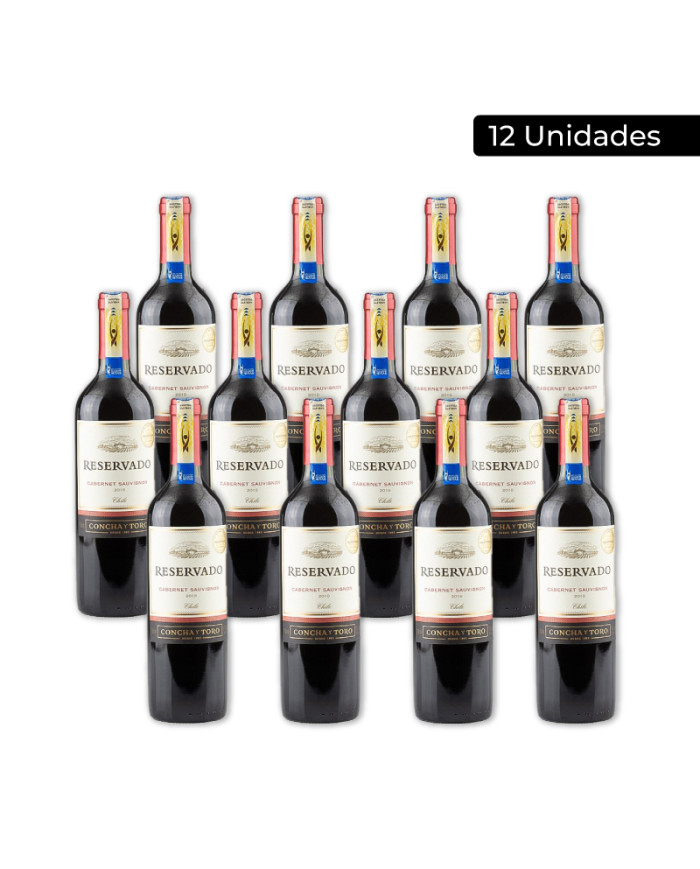 VINO TINTO CABERNET SOUVIGNON RESERVADO CONCHA Y TORO CAJA (12 X 750 ML)