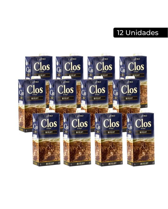 VINO TINTO MERLOT PIRQUE CLOS TETRAPACK  CAJA (12  X 1LT)