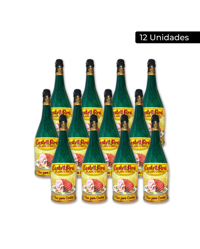 VINO BLANCO SECO PARA COCINA CASTELL REAL CAJA (12 X 750 ML)