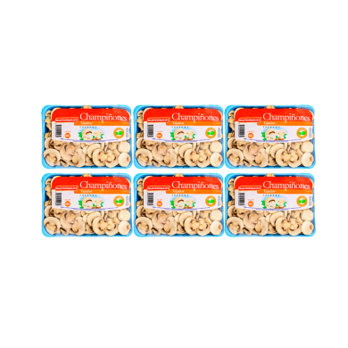 CHAMPIÑON FRESCO TAJADO SUPERMAXI CAJA (6 X 450 G)