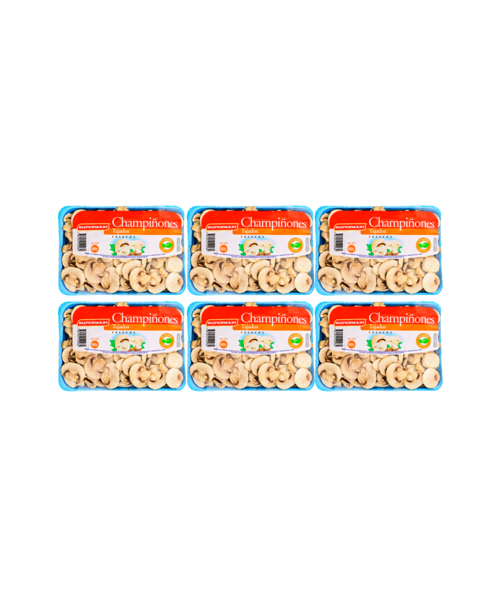 CHAMPIÑON FRESCO TAJADO SUPERMAXI CAJA (6 X 450 G)